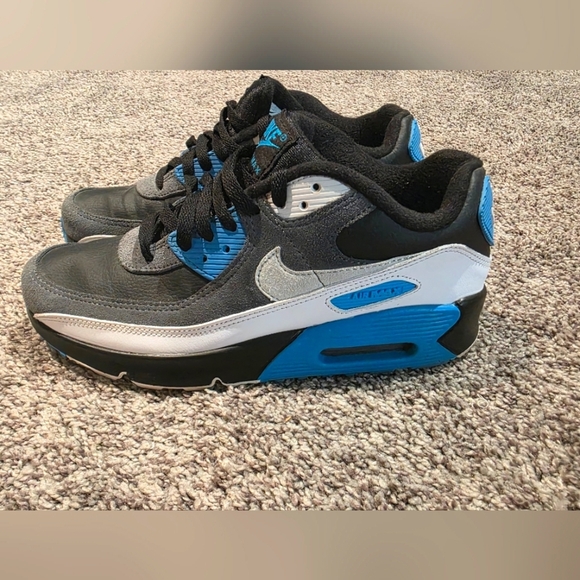2020 Nike Air MAX 90 REVERSE Laser Blue Size 7y Mens - Picture 5 of 7
